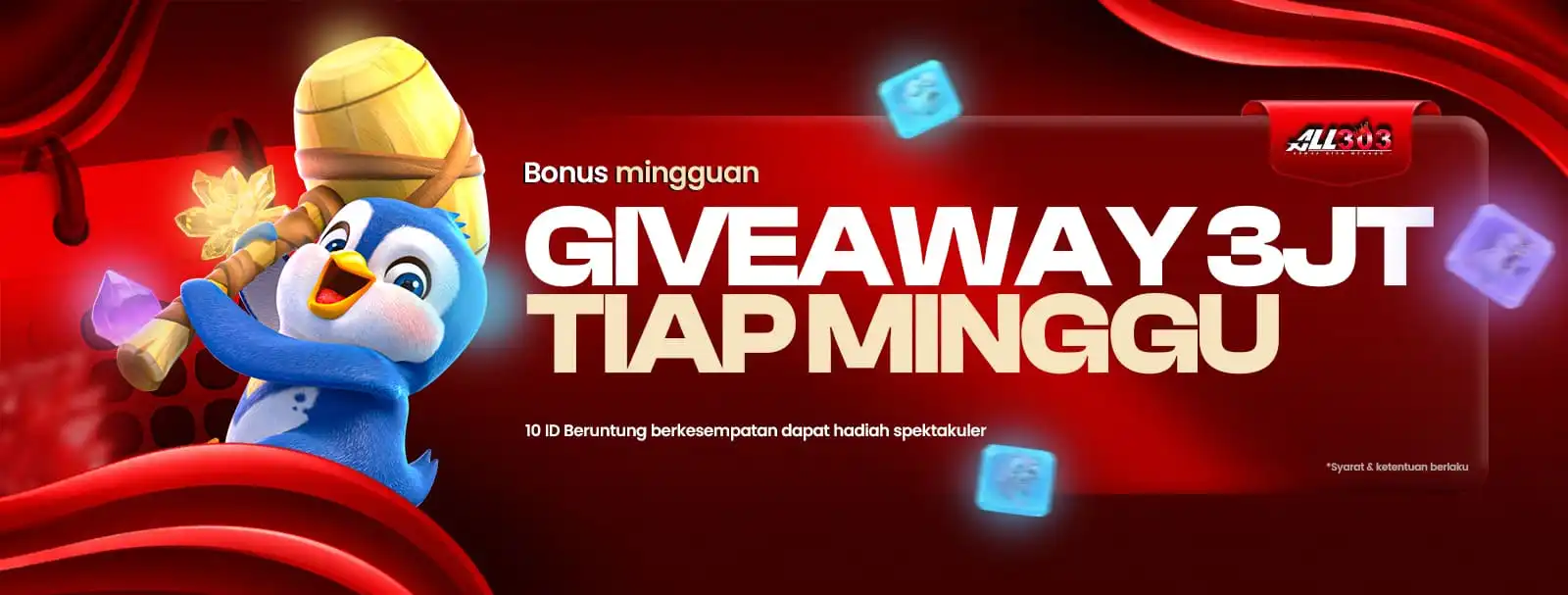Giveaway 3juta bagi 10 ID beruntung