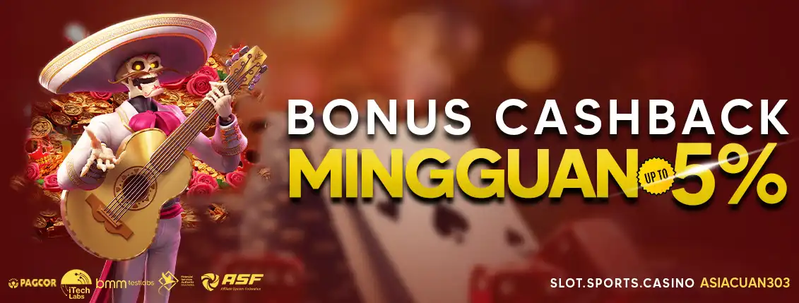 BONUS CASHBACK MINGGUAN UP TO 5%
