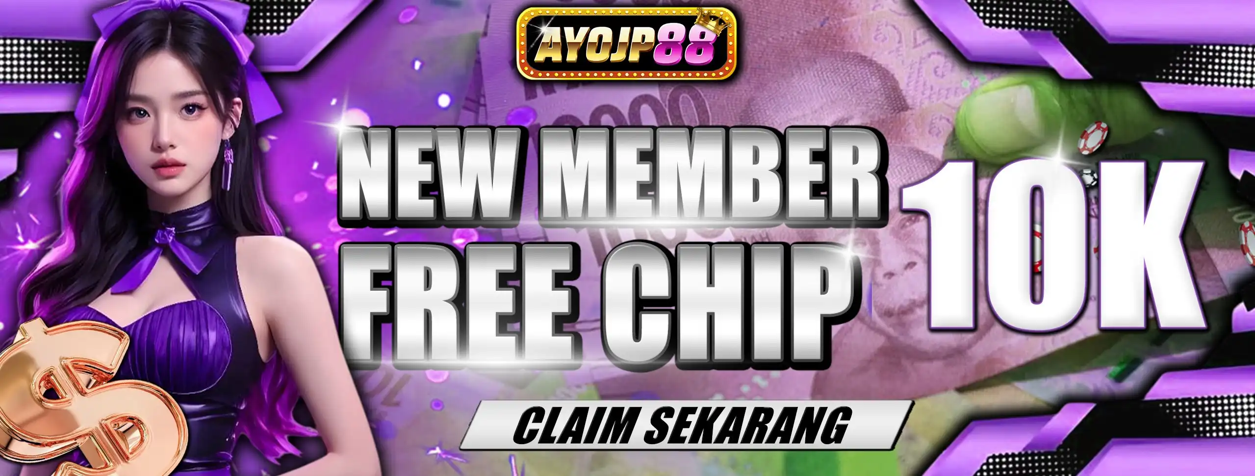 BONUS NEW MEMBER FREECHIP 10.000