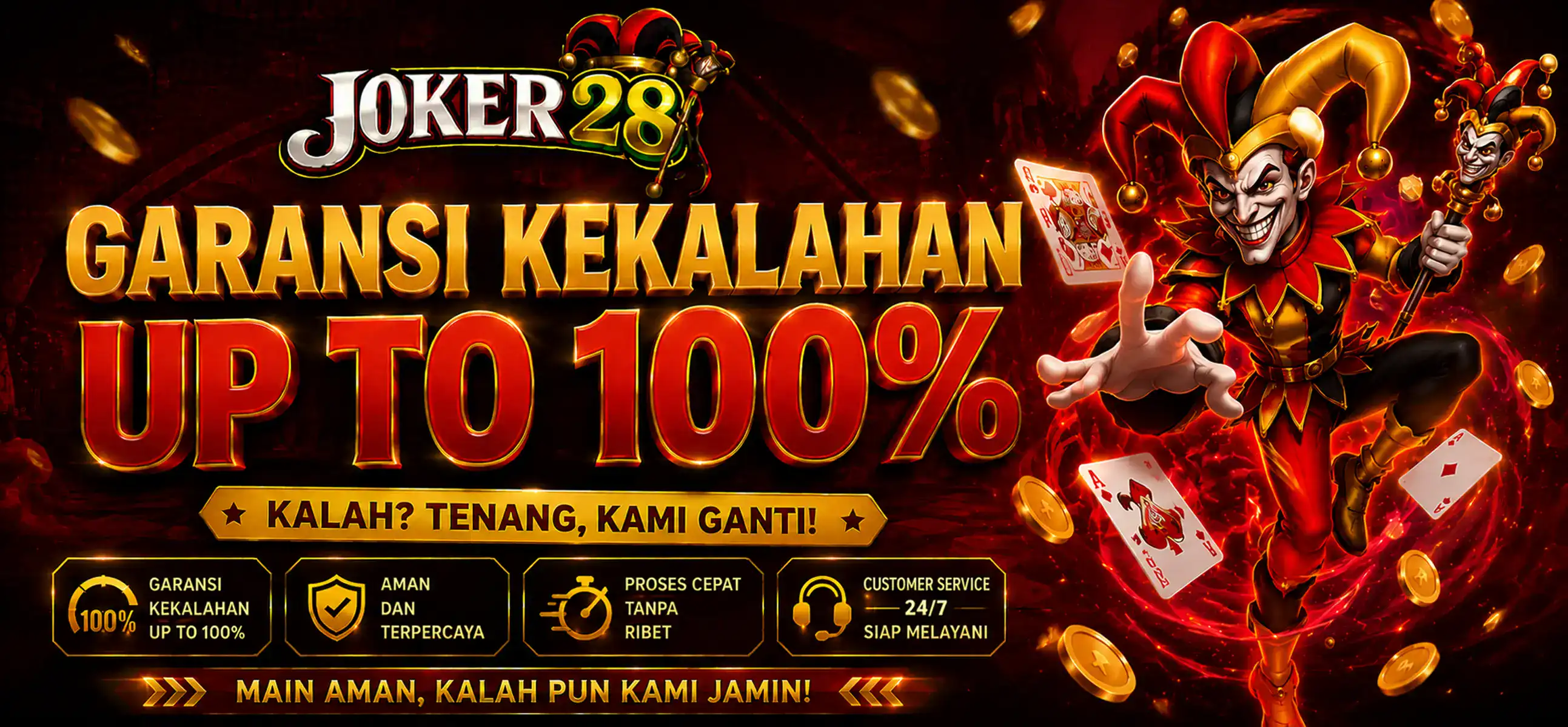 GARANSI KEKALAHAN UP TO 100%