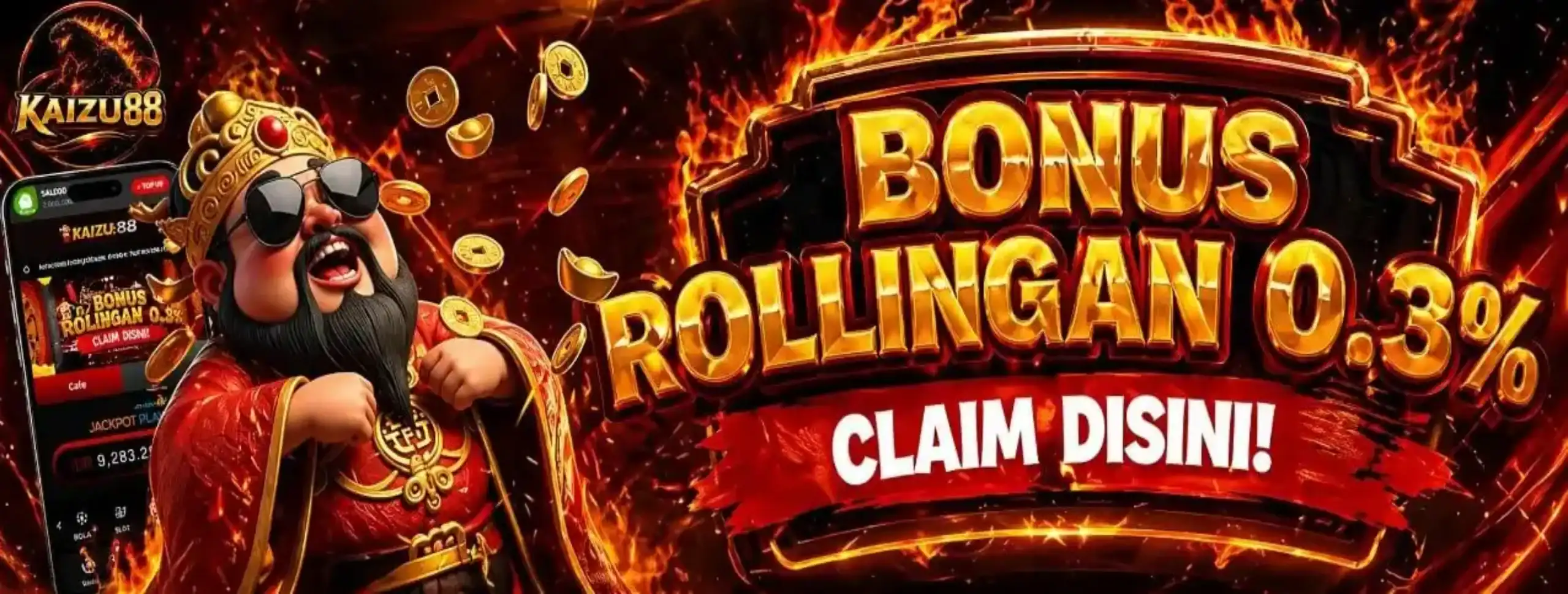 BONUS ROLLINGAN SLOT ONLINE 0.3% KAIZU88