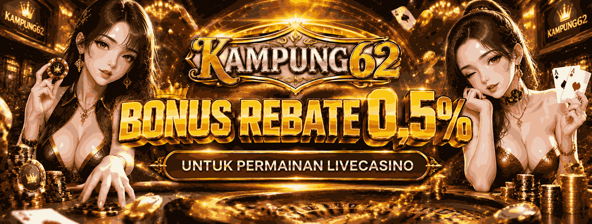 BONUS REBATE 0,5% LIVE CASINO