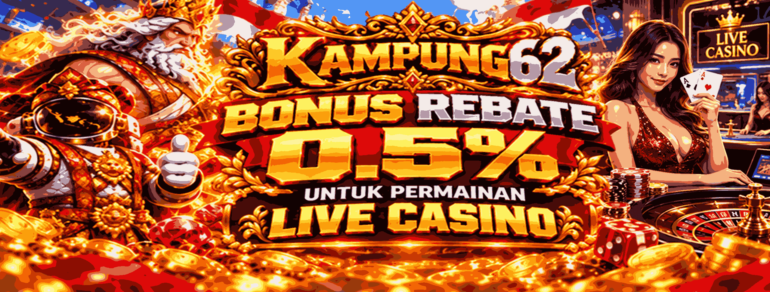 BONUS REBATE 0,5% LIVE CASINO