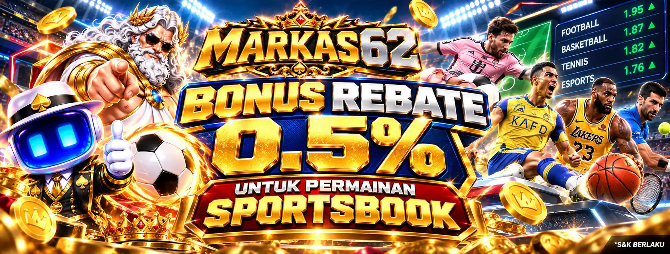 BONUS REBATE 0,5% Sportbook