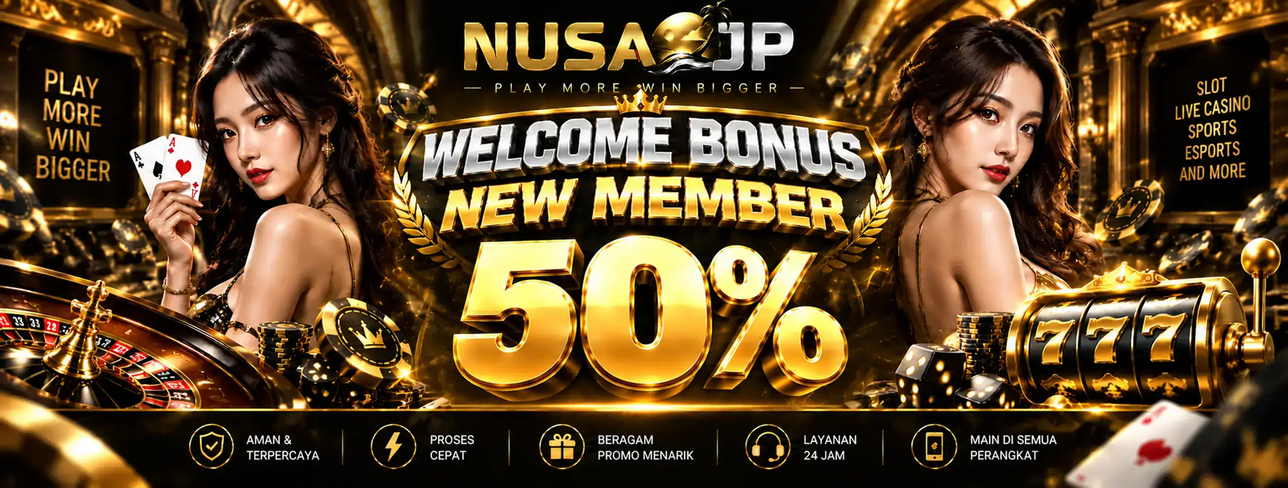 NEW MEMBER 50% SLOT