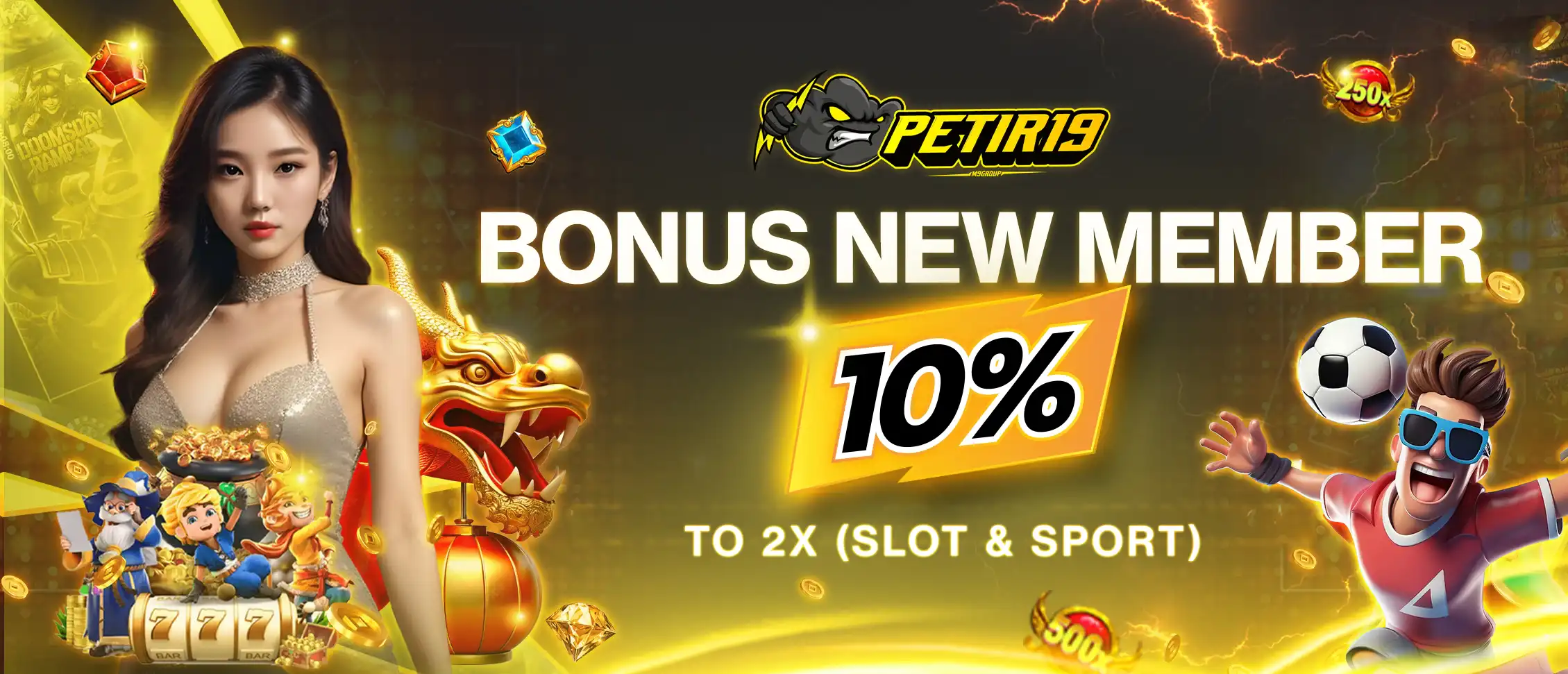 BONUS NEW MEMBER 10% SLOT & SPORT